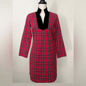 Sail to Sable Holiday Black Plaid Watch Tunic Dress